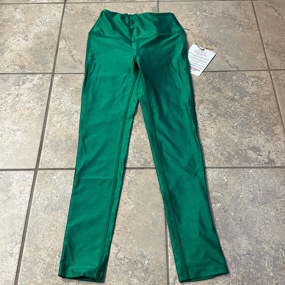 Tiger Friday Go2 Radiance Emerald Green Dance Leggings Sz CXL NEW